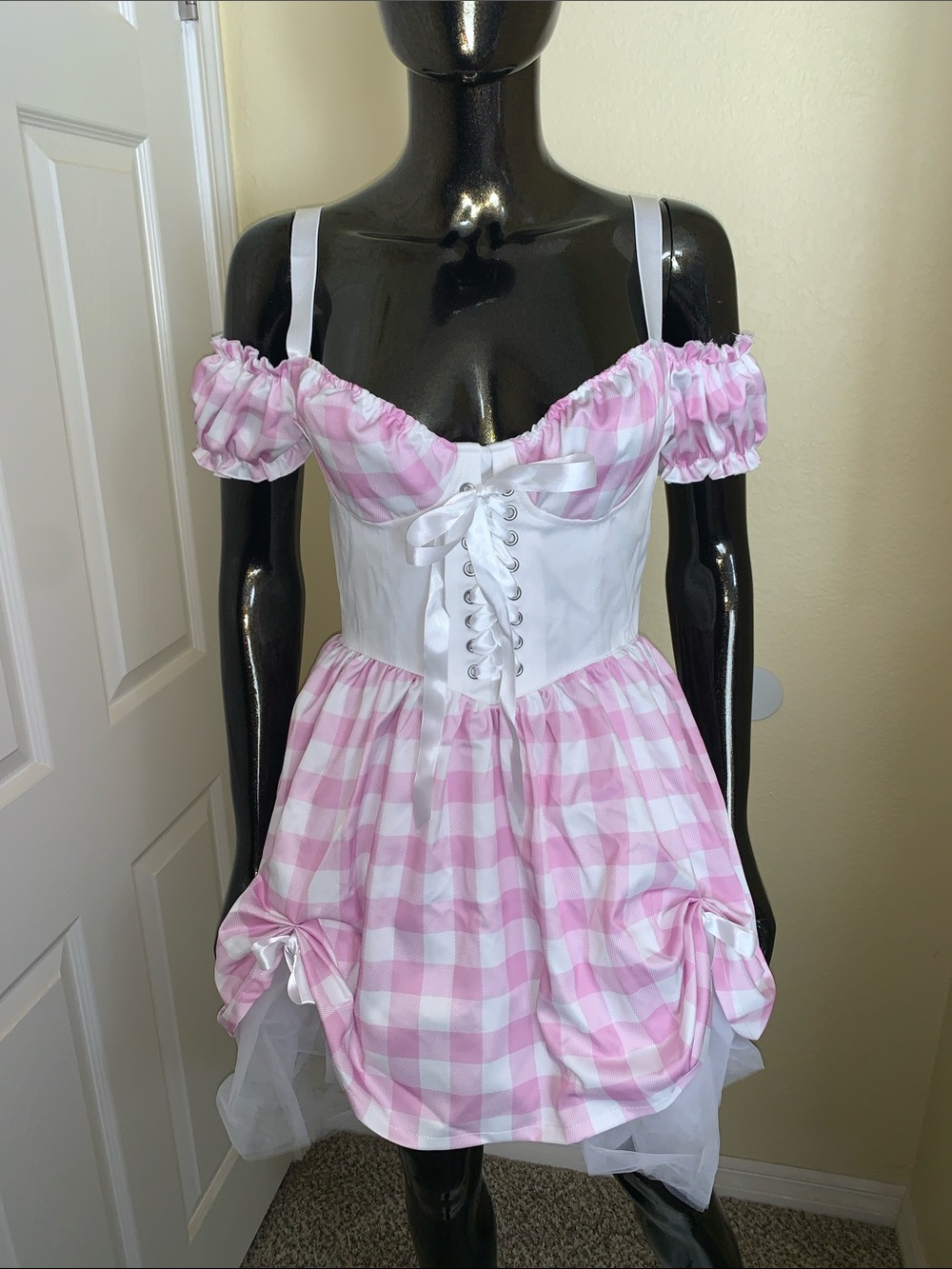 Dolls Kill Trickz N Treatz Little Bo Peep Dress with Headband, Size Small, NWT - Picture 2 of 9